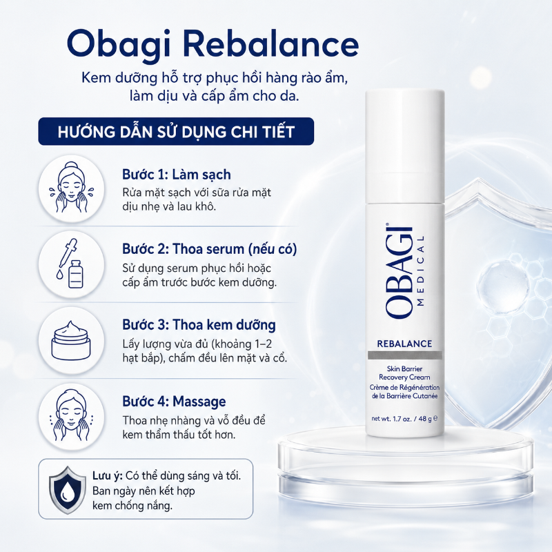 Kem dưỡng phục hồi Obagi Rebalance Skin Barrier Recovery Cream 48g