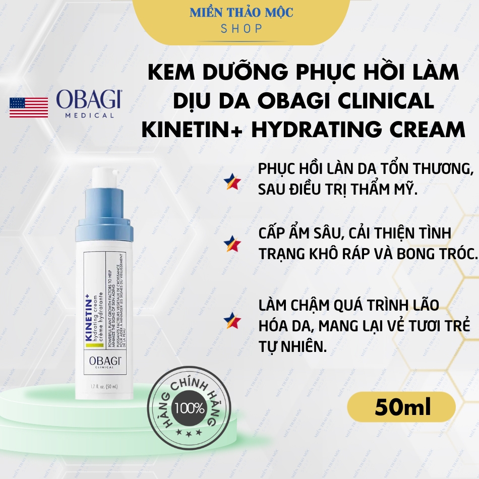 Kem dưỡng phục hồi làm dịu da Obagi Clinical Kinetin+ Hydrating Cream