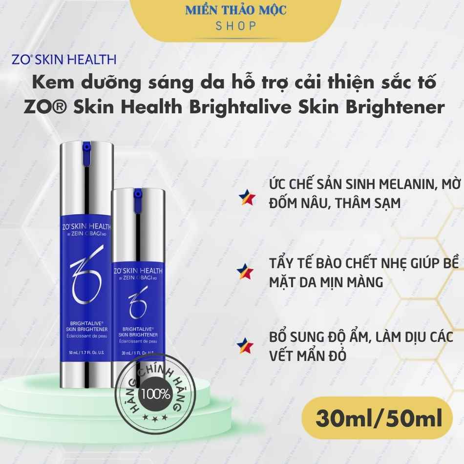 Kem dưỡng sáng da hỗ trợ cải thiện sắc tố ZO® Skin Health Brightalive Skin Brightener