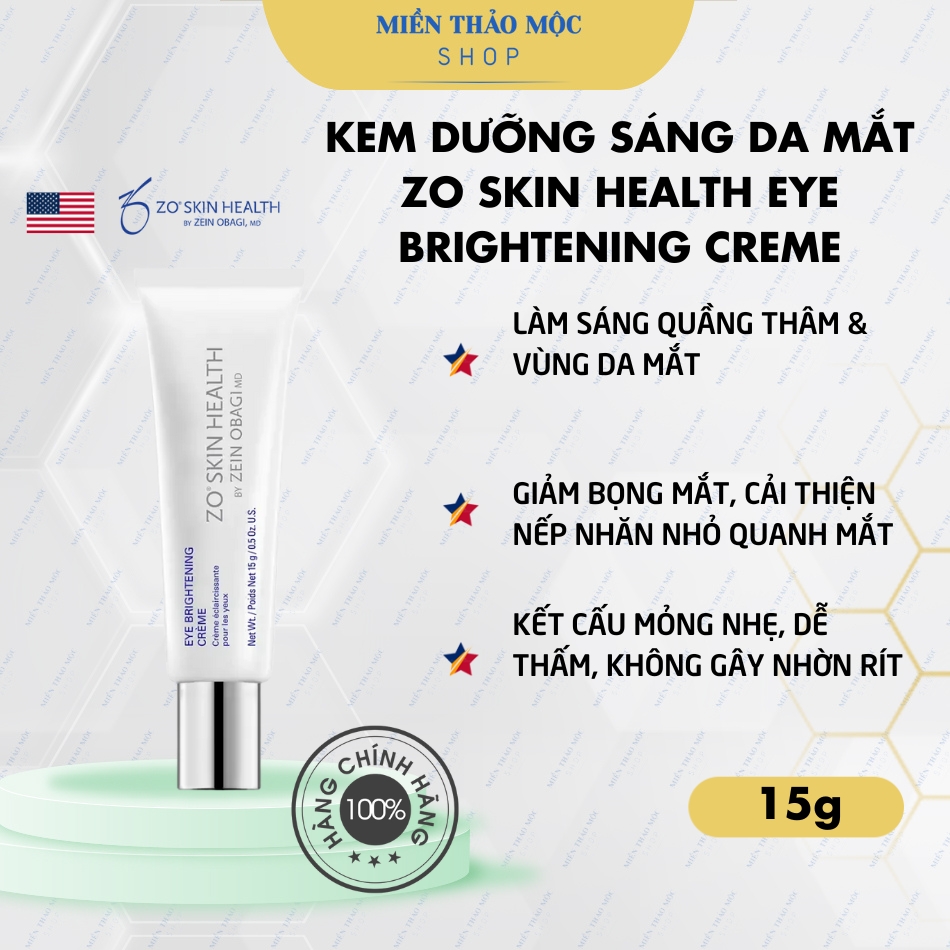 Kem dưỡng sáng da mắt Zo Skin Health Eye Brightening Creme 15g