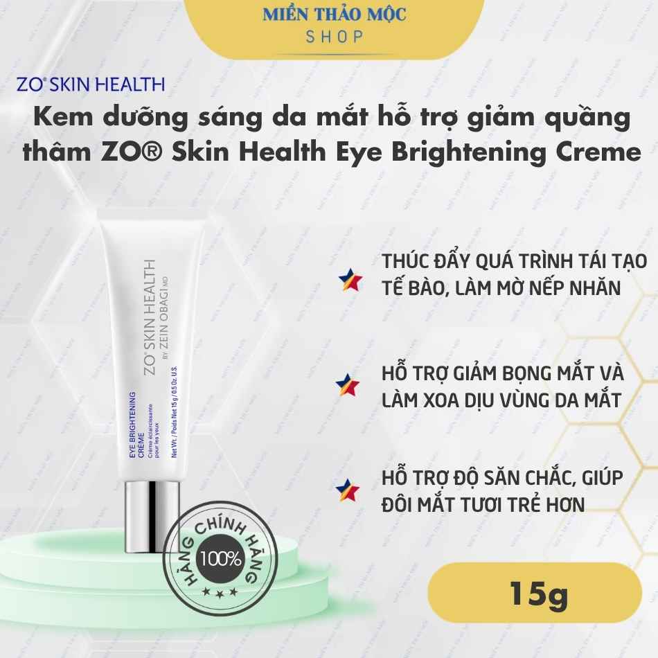 Kem dưỡng sáng da mắt hỗ trợ giảm quầng thâm và nếp nhăn ZO® Skin Health Eye Brightening Creme