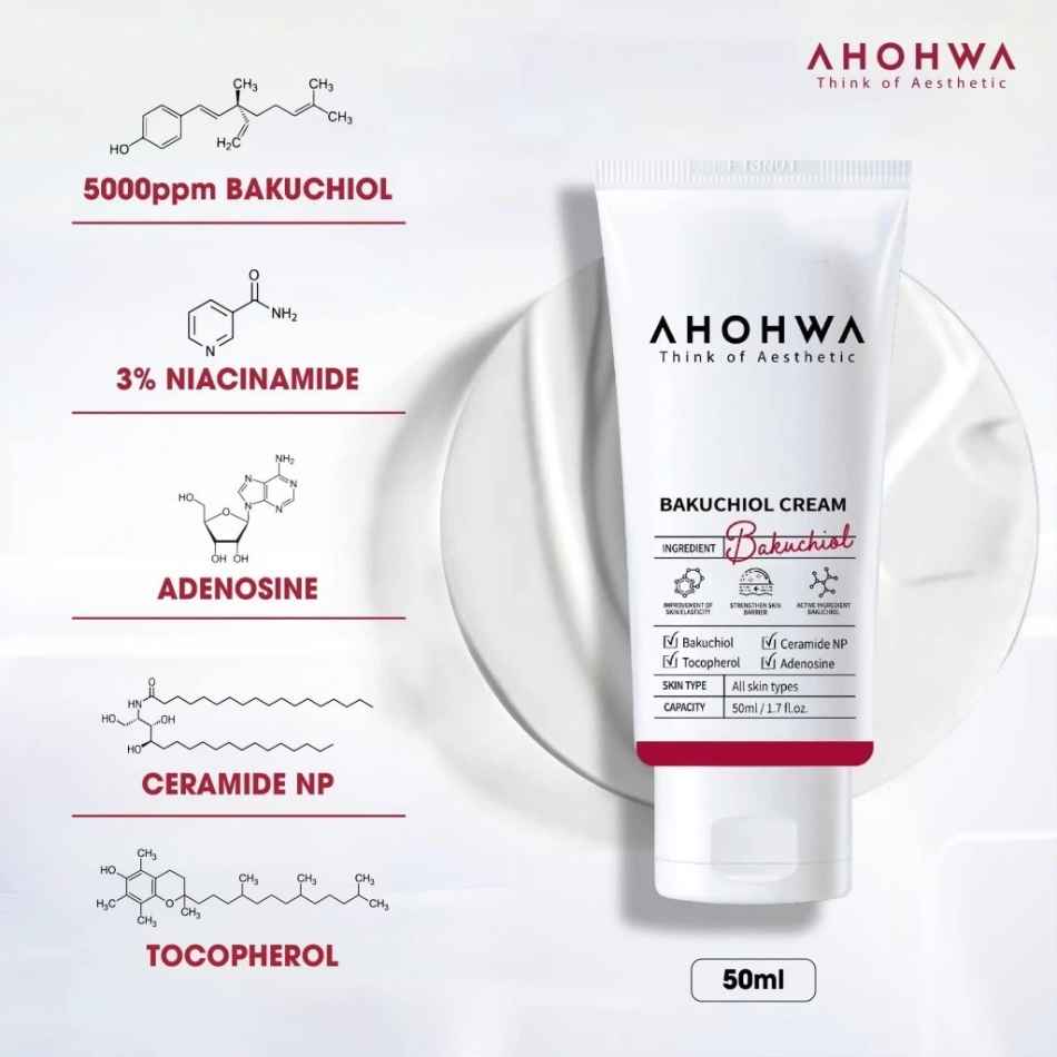 Kem dưỡng tái tạo trẻ hóa giảm nhăn Ahohwa Bakuchiol Cream