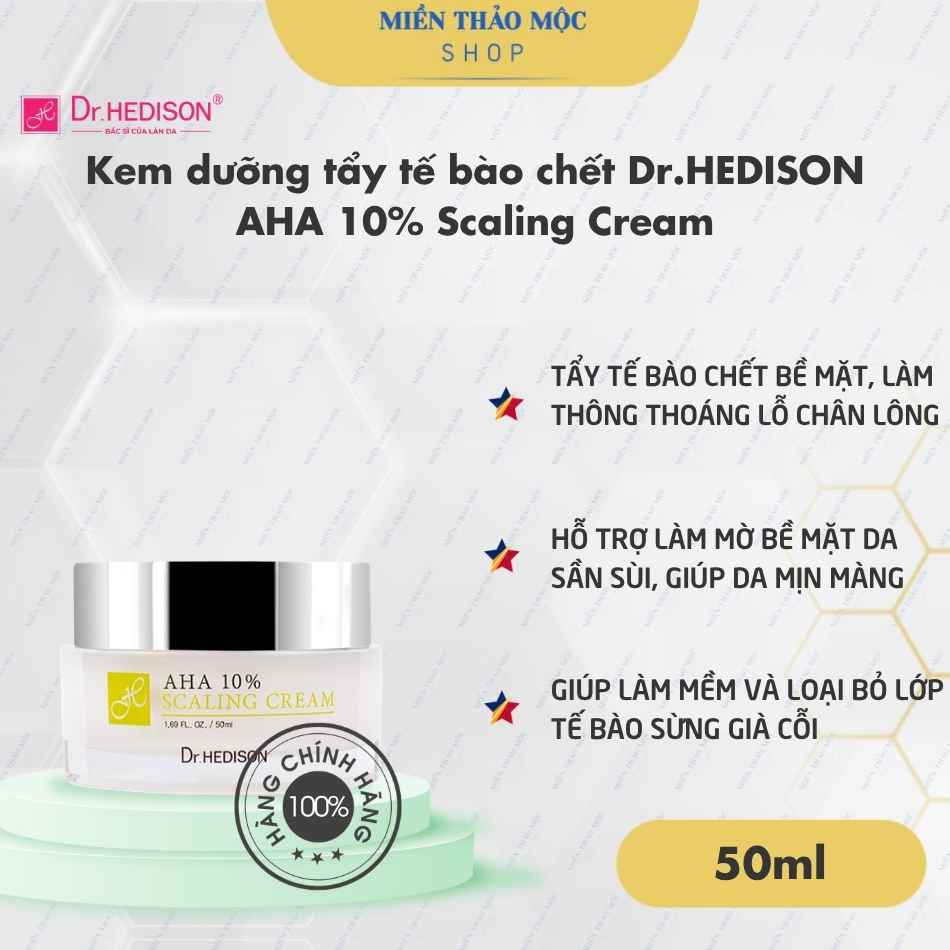 Kem dưỡng tẩy tế bào chết Dr.HEDISON AHA 10% Scaling Cream