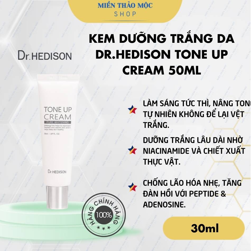 Kem dưỡng trắng da Dr.Hedison Tone Up Cream 50ml