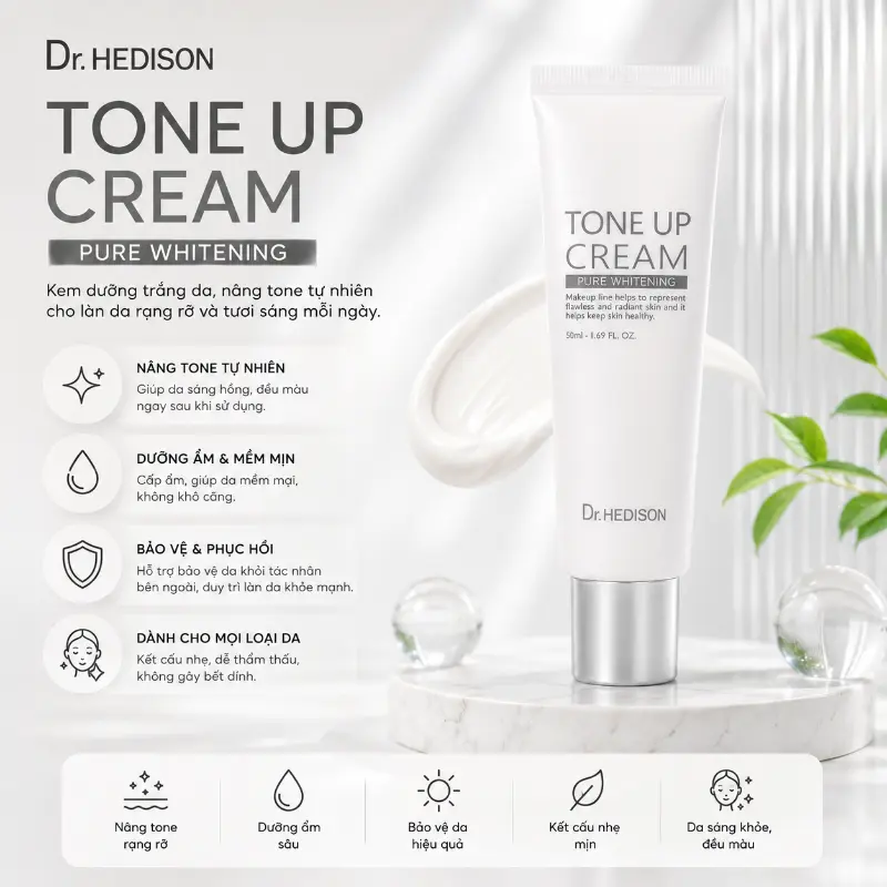 Kem dưỡng trắng da Dr.Hedison Tone Up Cream 50ml