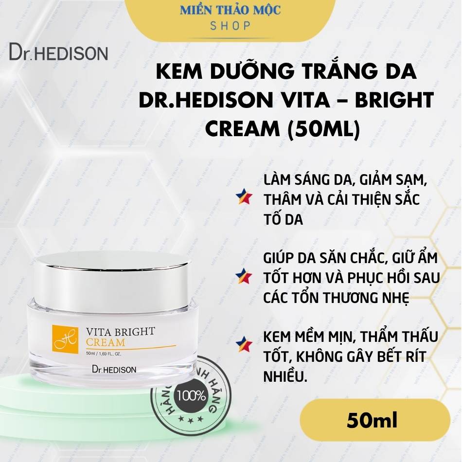 Kem dưỡng trắng da Dr.Hedison Vita - Bright Cream (50ml)