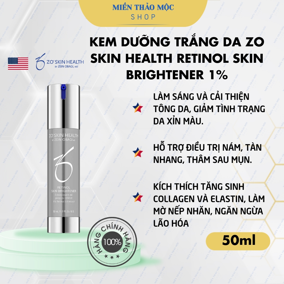 Kem dưỡng trắng da Zo Skin Health Retinol Skin Brightener 1%