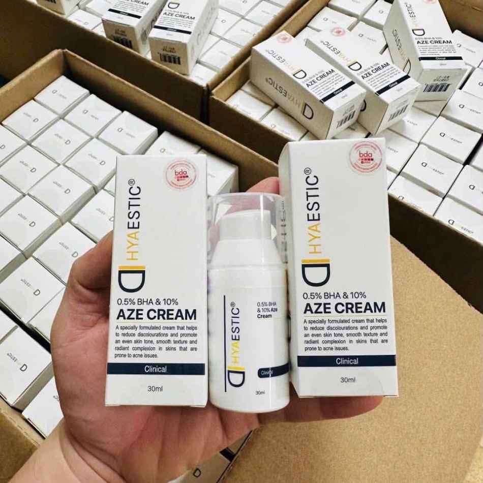 Kem hỗ trợ giảm mụn, cải thiện thâm và da không đều màu Hyaestic 0,5% BHA & 10% Aze Cream