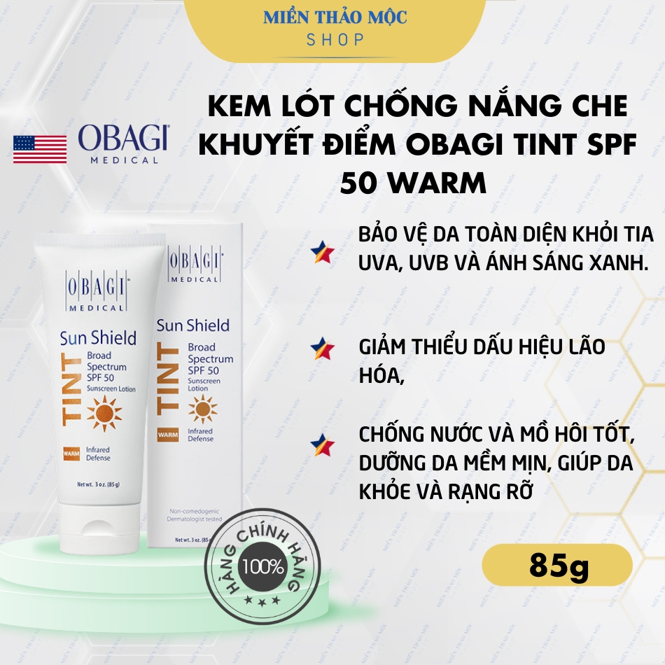 Kem lót chống nắng che khuyết điểm Obagi Tint SPF 50 Warm 85g