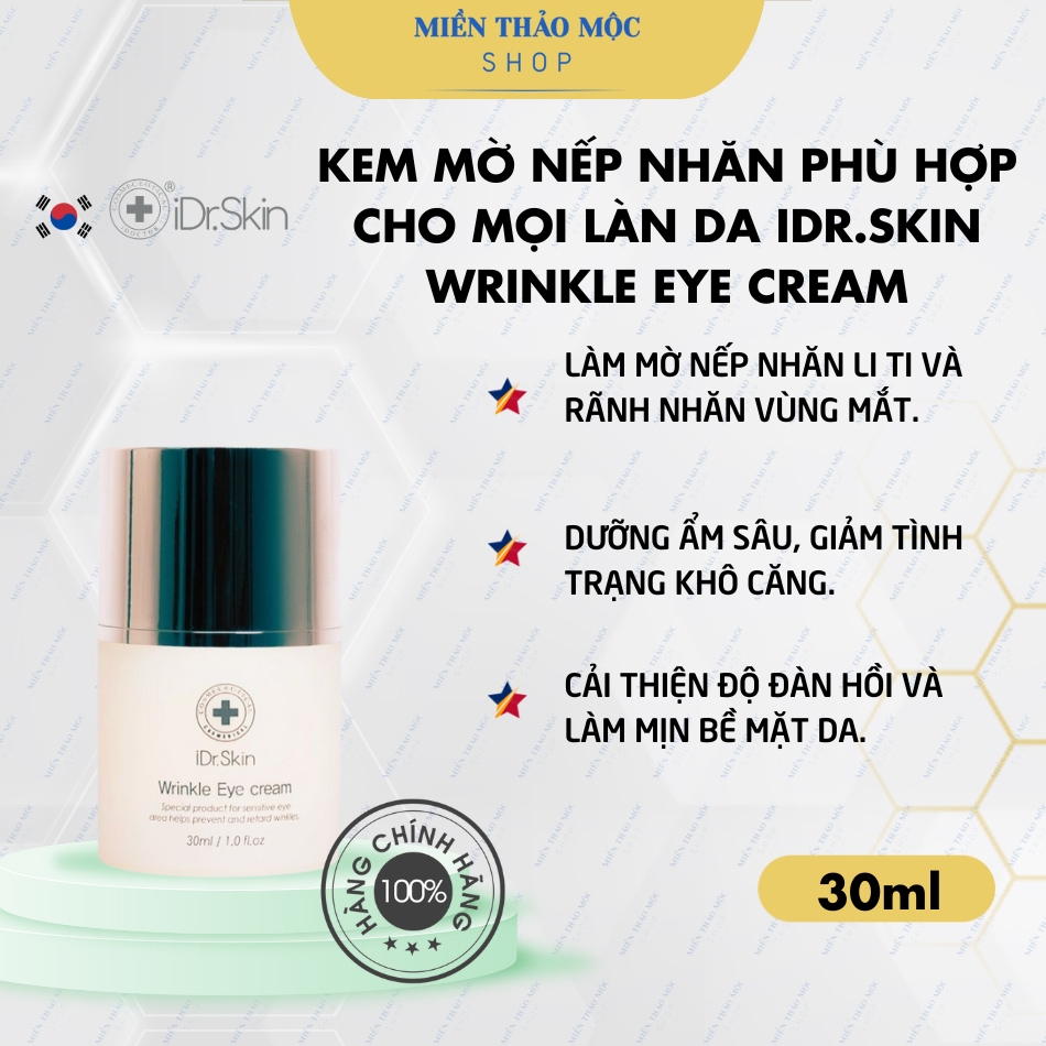 Kem mờ nếp nhăn phù hợp cho mọi làn da iDr.Skin Wrinkle Eye Cream