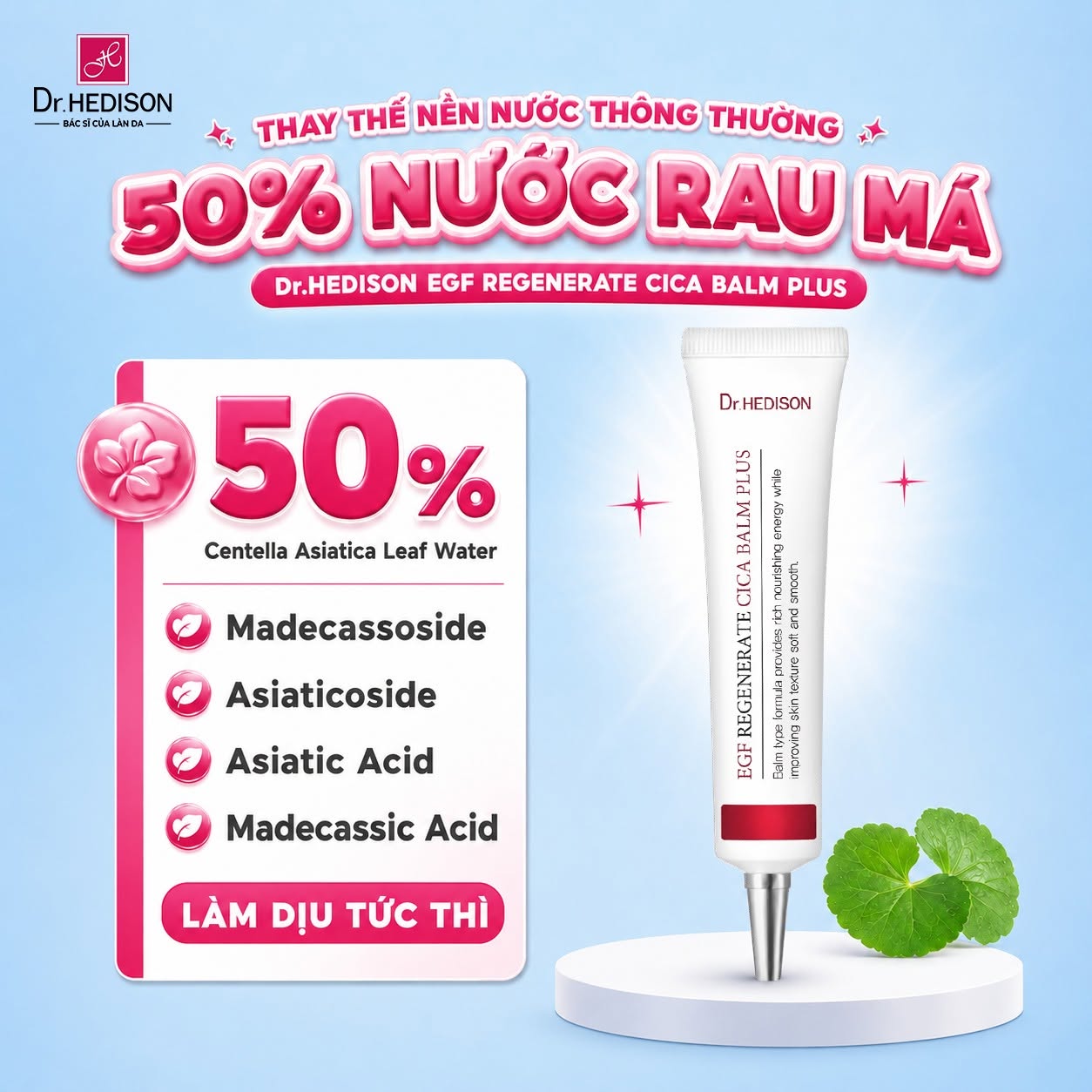 Kem sáp dưỡng phục hồi da cao cấp Dr.HEDISON EGF Regenerate Cica Balm