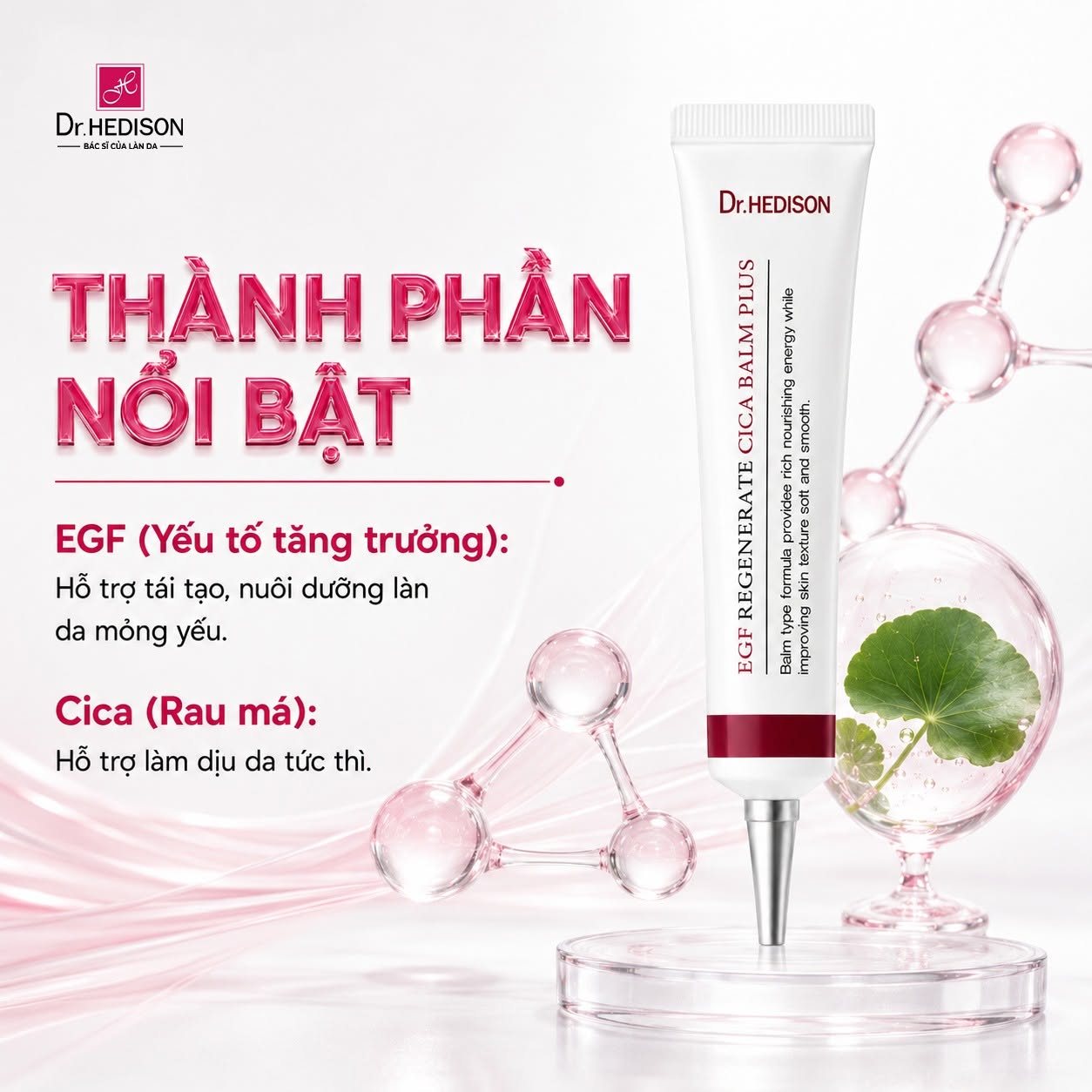 Kem sáp dưỡng cao cấp Dr.Hedison EGF Regenerate CiCa balm 30ml