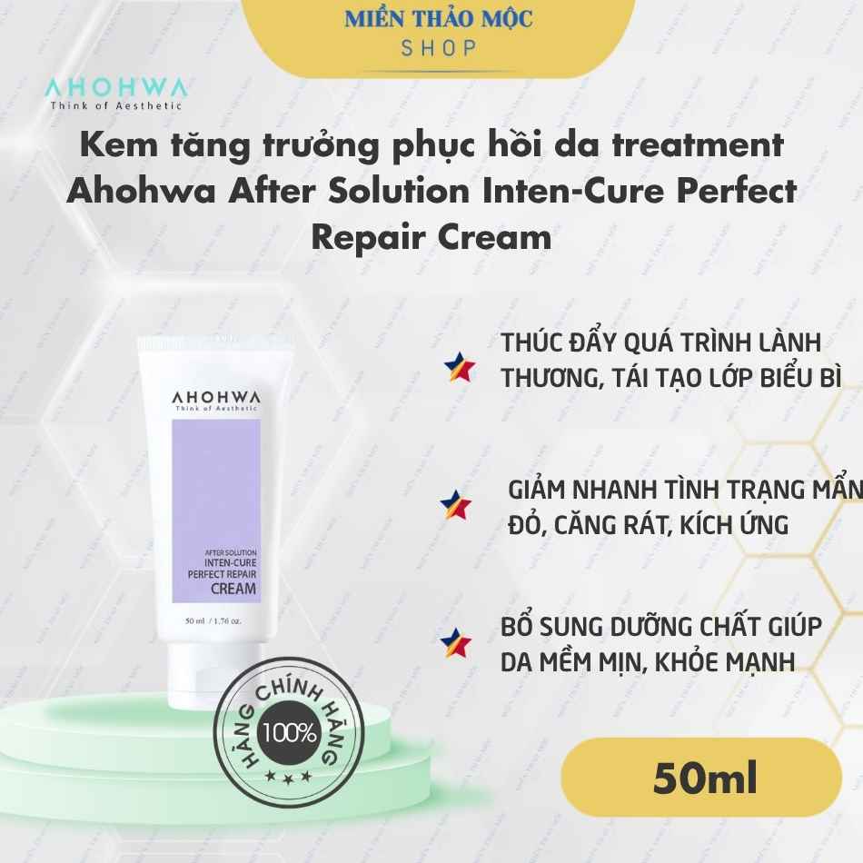 Kem tăng trưởng phục hồi da treatment Ahohwa After Solution Inten-Cure Perfect Repair Cream