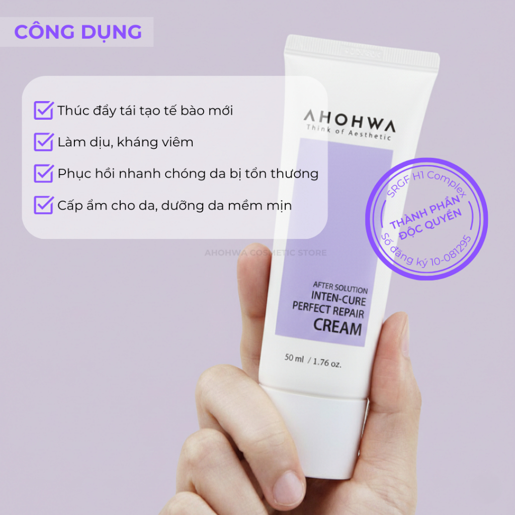 Kem tăng trưởng phục hồi da treatment Ahohwa After Solution Inten-Cure Perfect Repair Cream