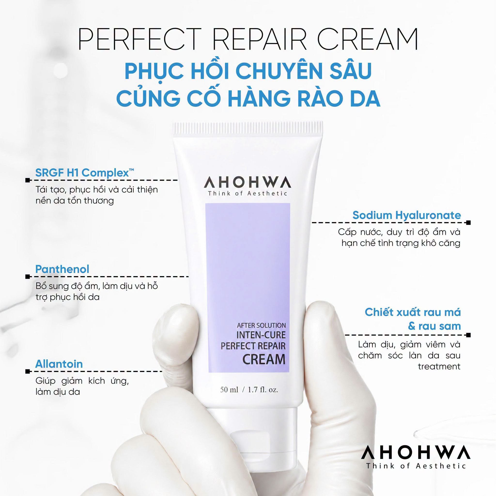 Kem tăng trưởng phục hồi da treatment Ahohwa After Solution Inten-Cure Perfect Repair Cream