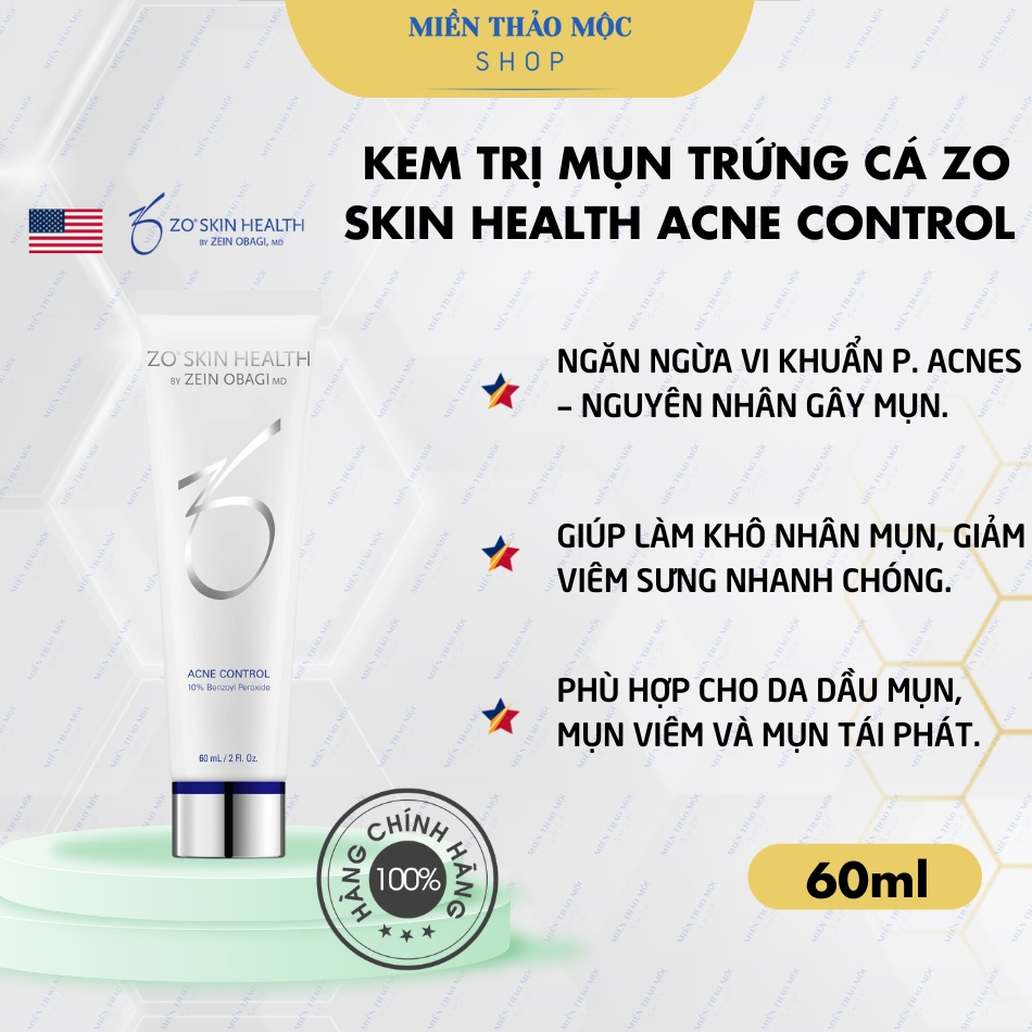 Kem trị mụn trứng cá Zo Skin Health Acne Control 60 ml