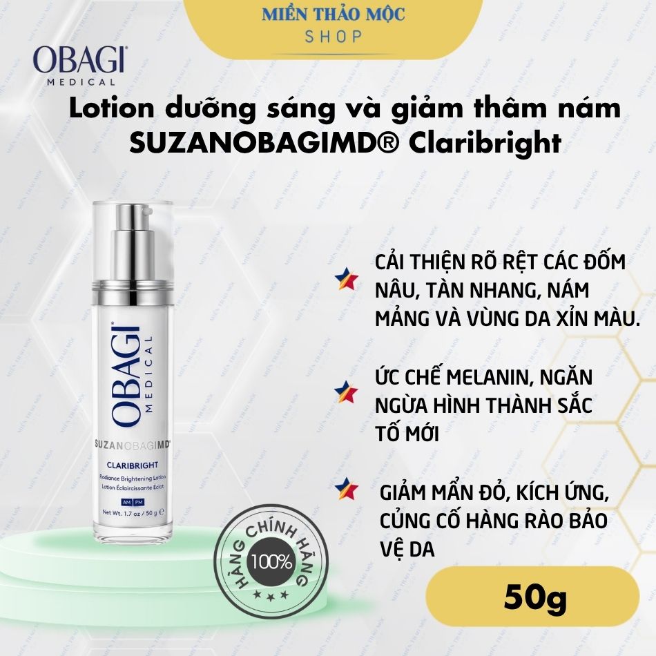 Lotion Dưỡng Sáng Giảm Thâm Nám Obagi SUZANOBAGIMD® Claribright Chính Hãng