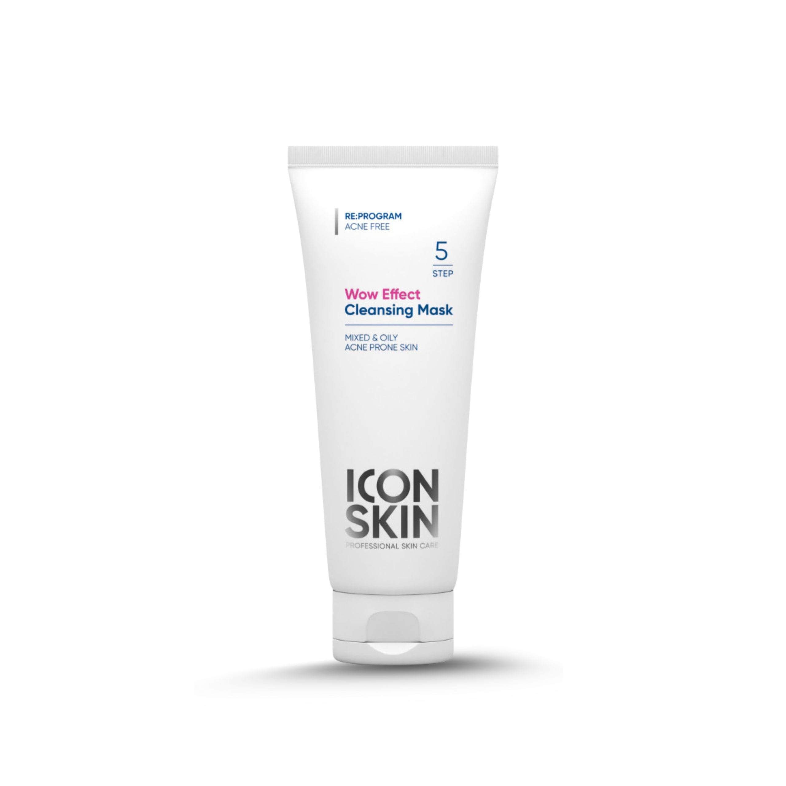 Mặt nạ đất sét cho da dầu da, hỗn hợp Icon Skin Wow Effect Cleansing Mask