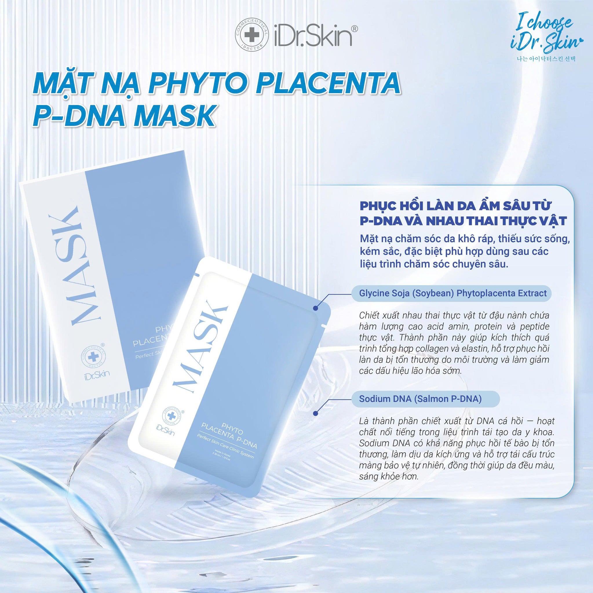 Mặt nạ dưỡng ẩm iDr.Skin Phyto Placenta P-DNA Mask