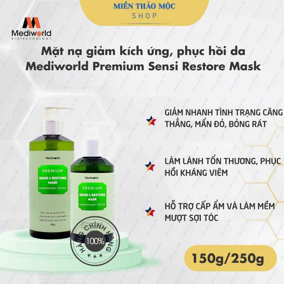 Mặt nạ giảm kích ứng, phục hồi da Mediworld Premium Sensi Restore Mask
