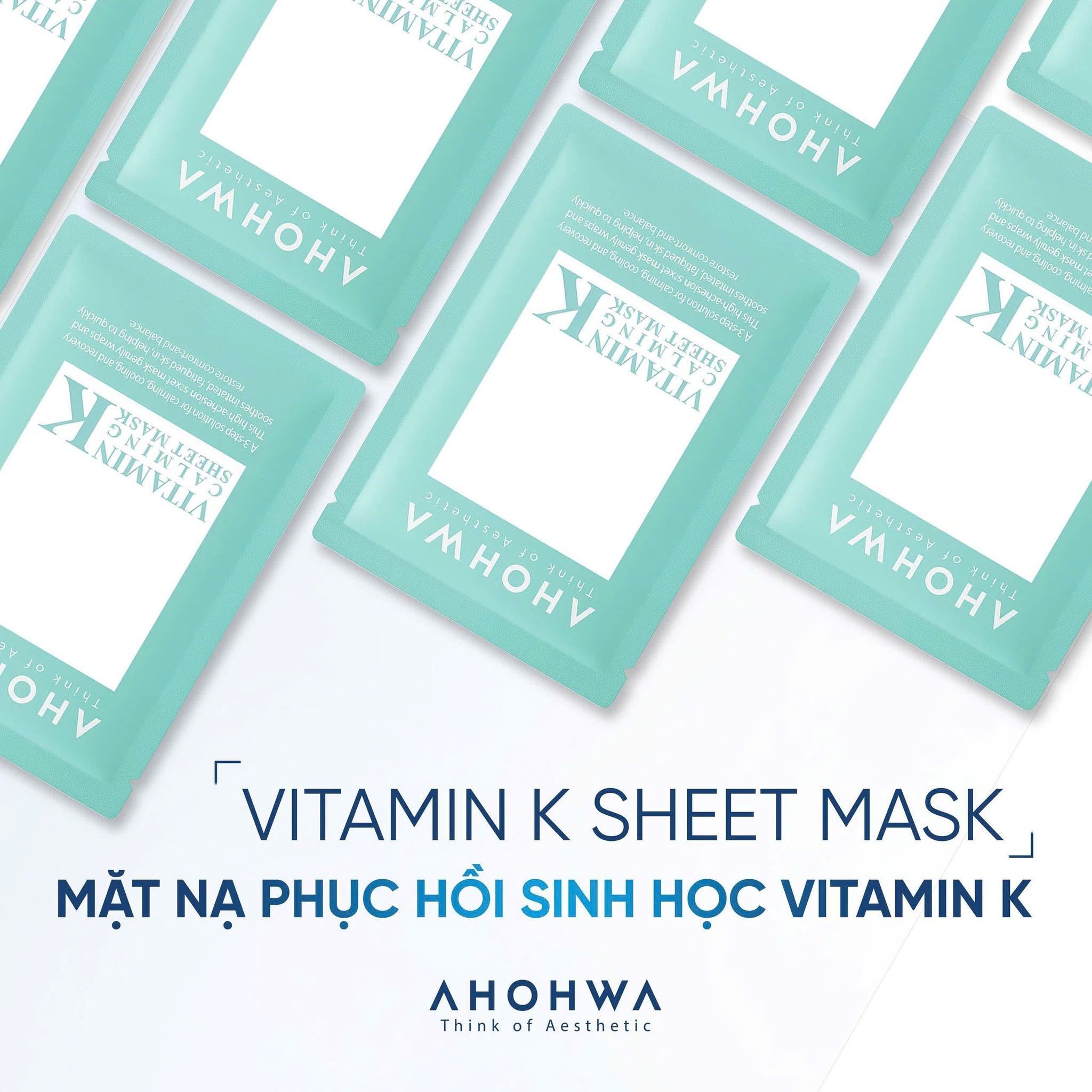 Mặt nạ giấy sinh học phục hồi vitamin K Ahohwa Vitamin K Calming Sheet Mask