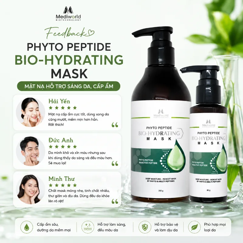Mặt nạ hỗ trợ sáng da cấp ẩm hạn chế lão hóa Mediworld Cellcos – Phyto Peptide Bio-Hydrating Mask