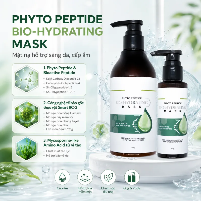 Mặt nạ hỗ trợ sáng da cấp ẩm hạn chế lão hóa Mediworld Cellcos – Phyto Peptide Bio-Hydrating Mask