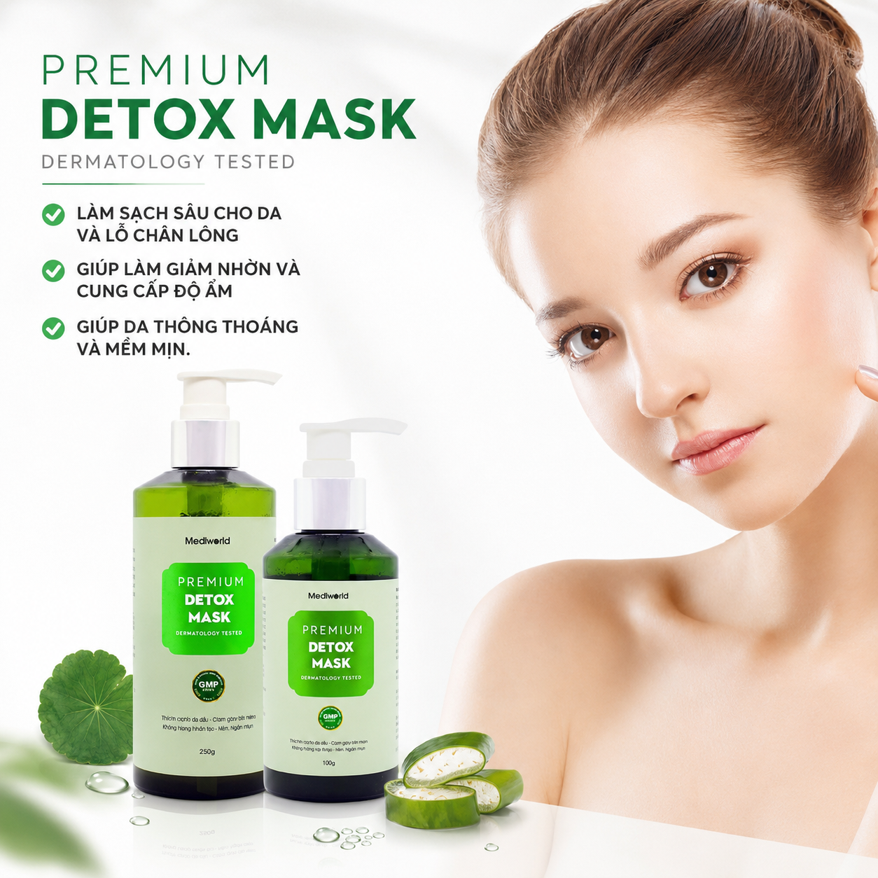 Mặt nạ thải độc dành cho da Mediworld PREMIUM DETOX MASK