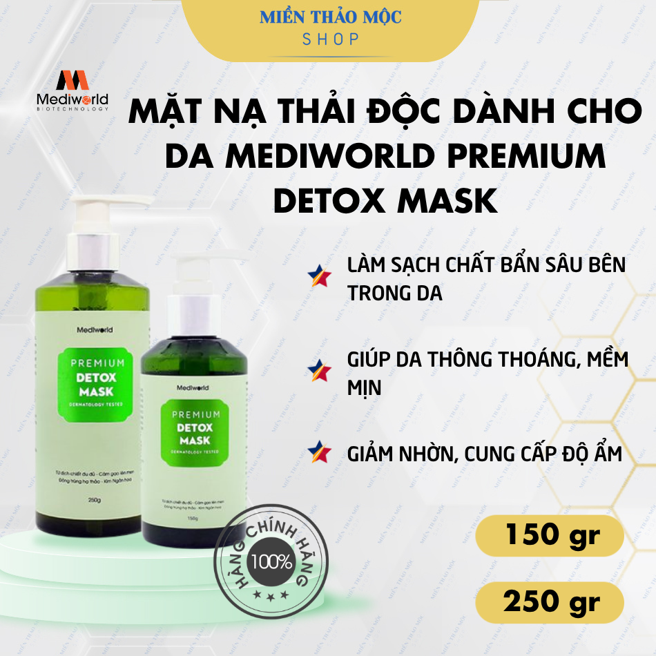Mặt nạ thải độc dành cho da Mediworld PREMIUM DETOX MASK