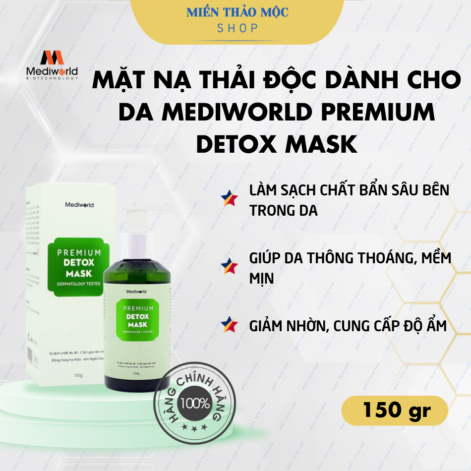 Mặt nạ thải độc dành cho da Mediworld PREMIUM DETOX MASK