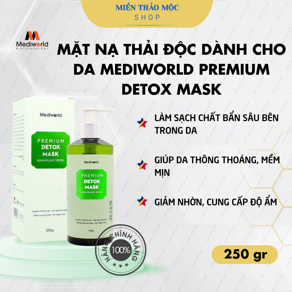 Mặt nạ thải độc dành cho da Mediworld PREMIUM DETOX MASK
