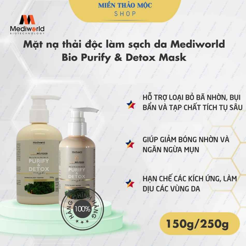 Mặt nạ thải độc làm sạch da Mediworld Bio Purify & Detox Mask