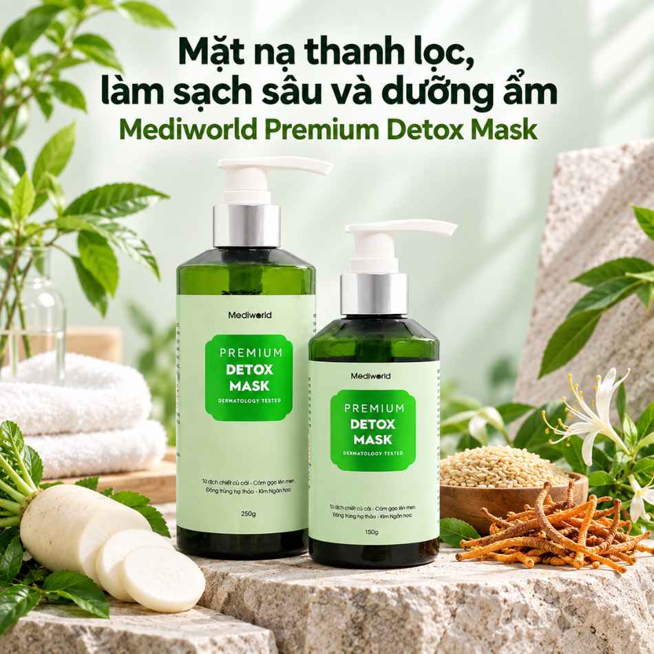 Mặt nạ thanh lọc, làm sạch sâu và dưỡng ẩm Mediworld Premium Detox Mask