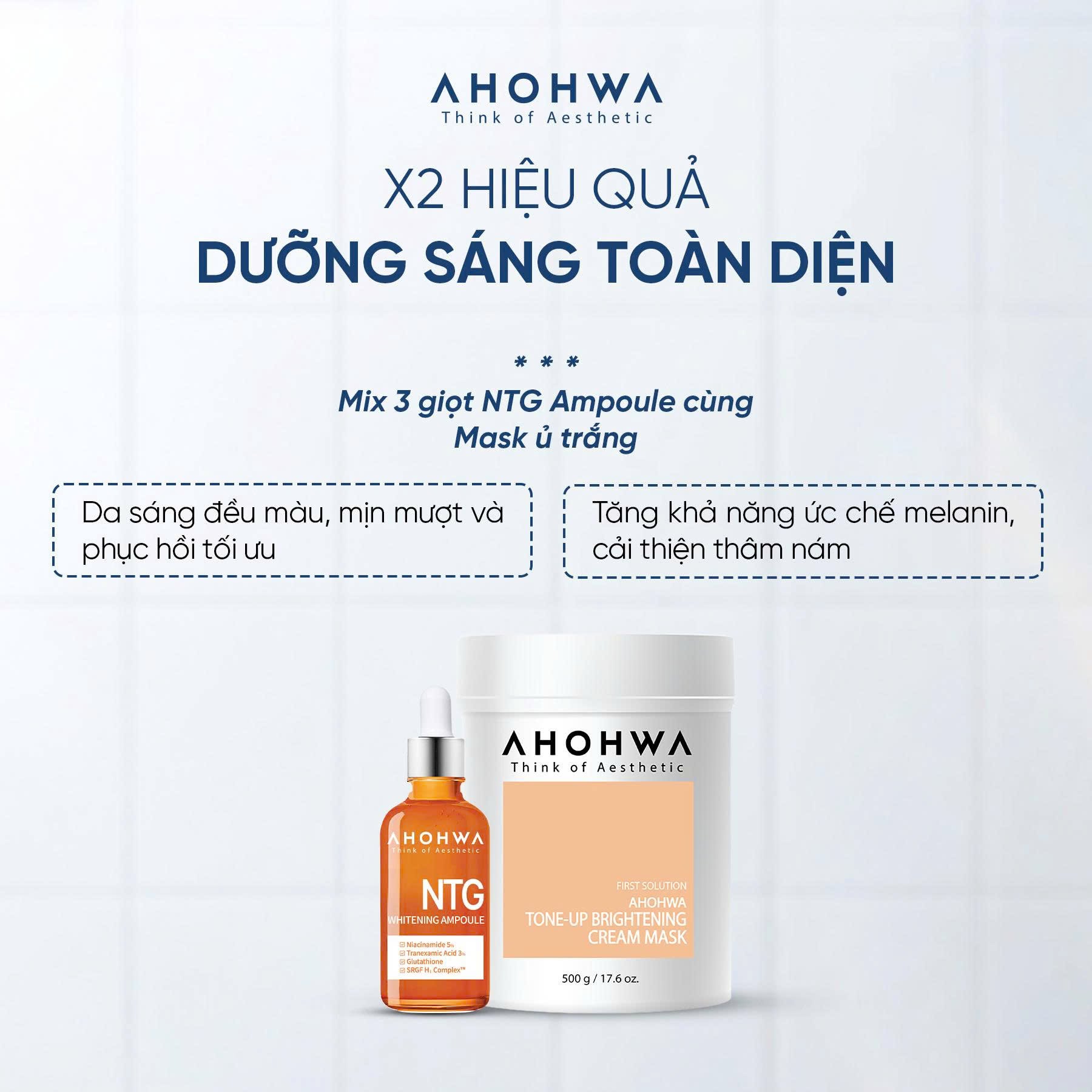 Mặt nạ ủ trắng dạng kem Ahohwa First Solution Tone-Up Brightening Cream Mask