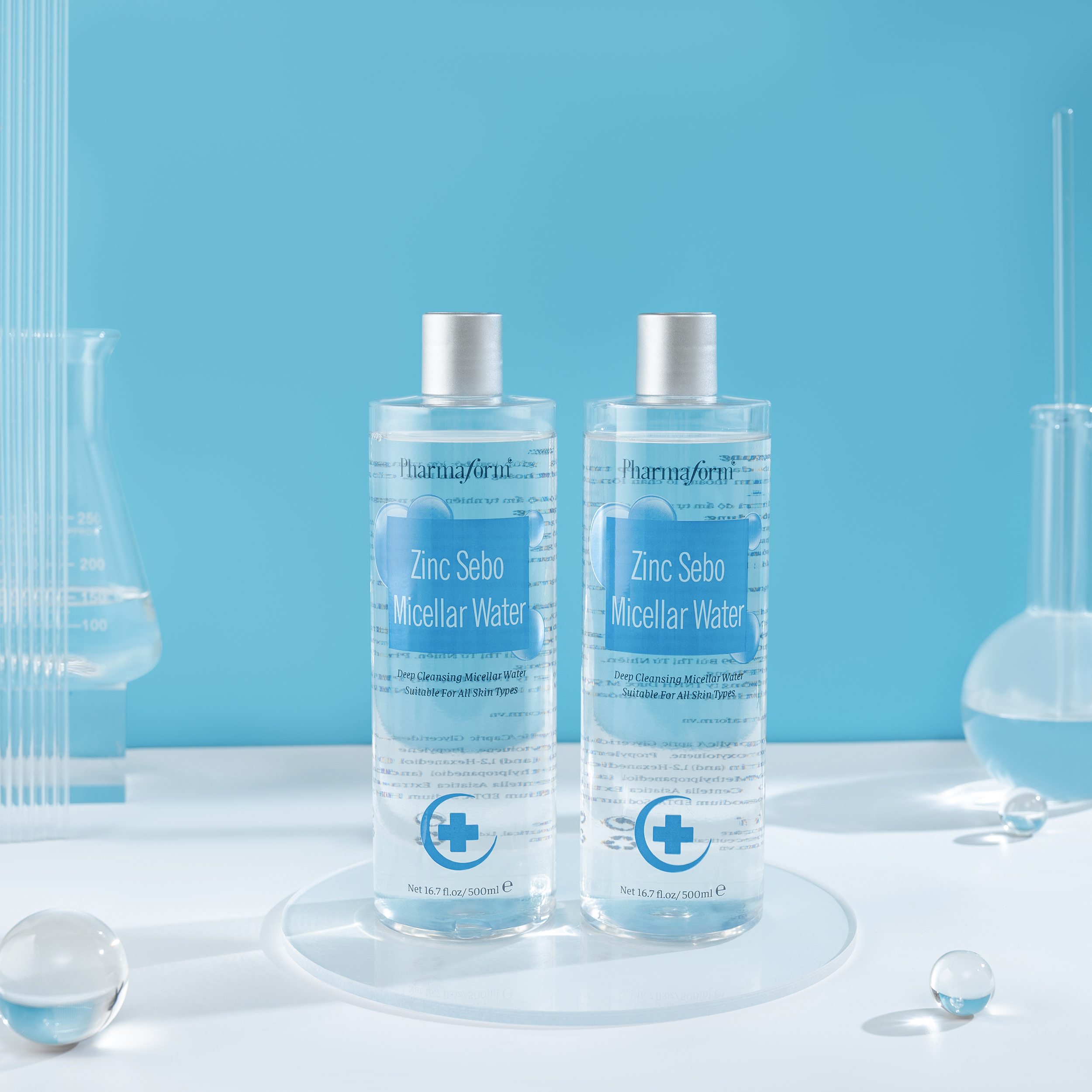 Nước Tẩy Trang Cho Da Dầu, Da Mụn Pharmaform Zinc Sebo Micellar Water