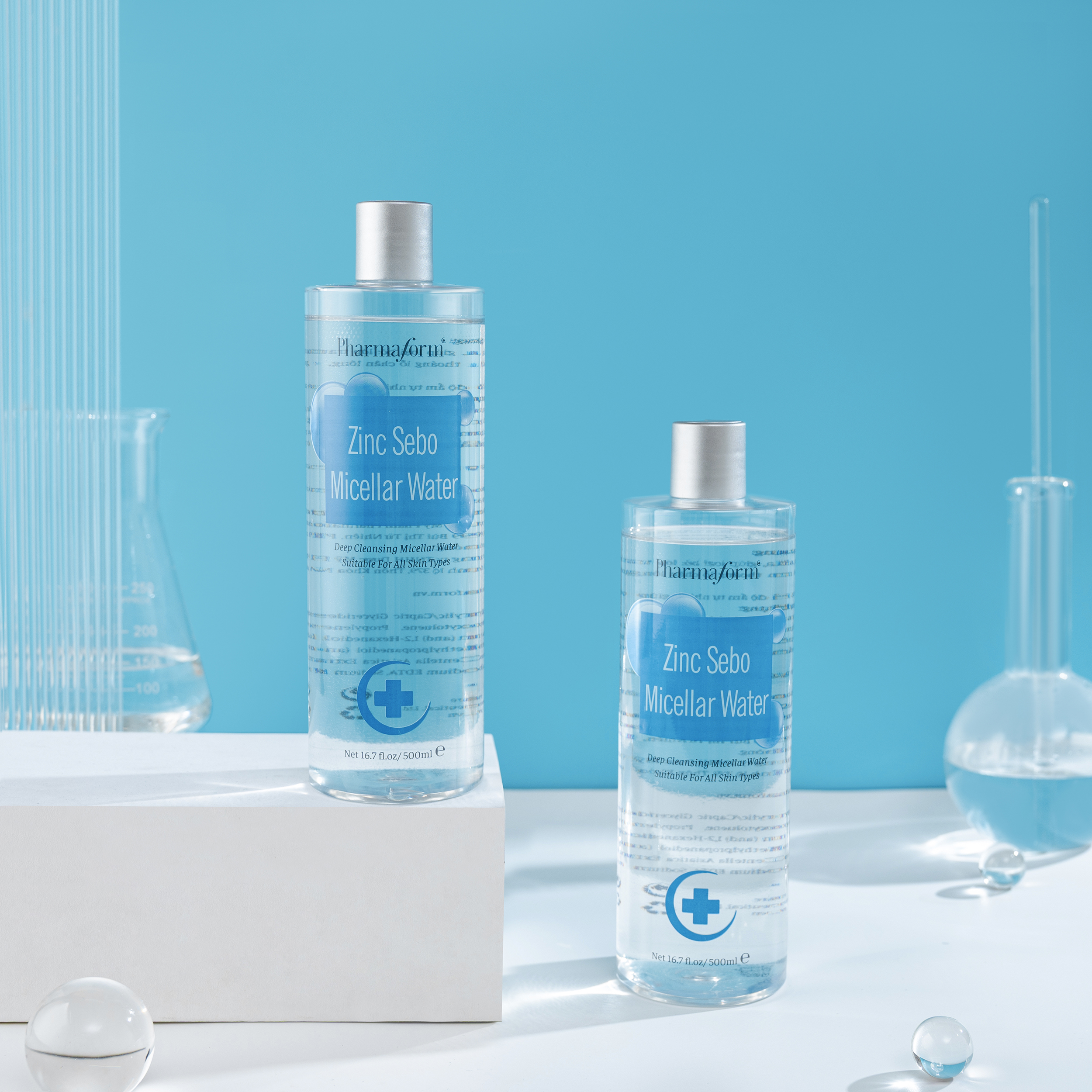 Nước Tẩy Trang Cho Da Dầu, Da Mụn Pharmaform Zinc Sebo Micellar Water