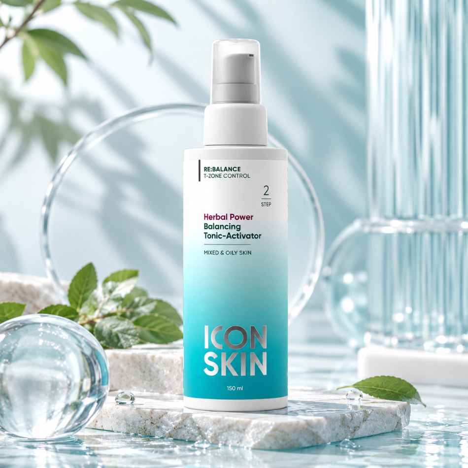 Nước cân bằng cho da dầu, da hỗn hợp Icon Skin Herbal Power Balancing Tonic-Activator