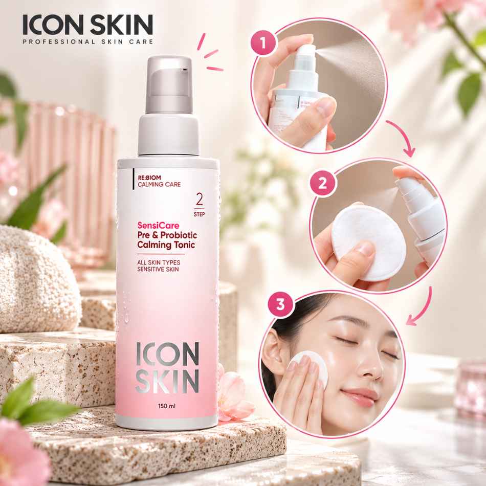Nước cân bằng cho da nhạy cảm Icon Skin SensiCare Pre & Probiotic Calming Tonic