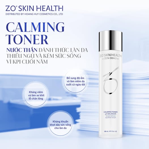 Nước hoa hồng cân bằng độ pH Zo Skin Health Calming Skin Toner 180ml