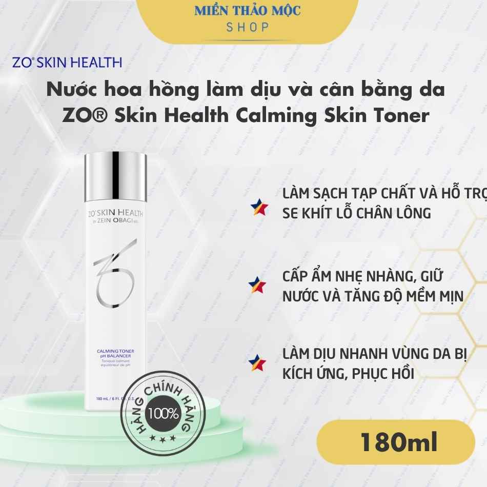 Nước hoa hồng làm dịu và cân bằng da ZO® Skin Health Calming Skin Toner