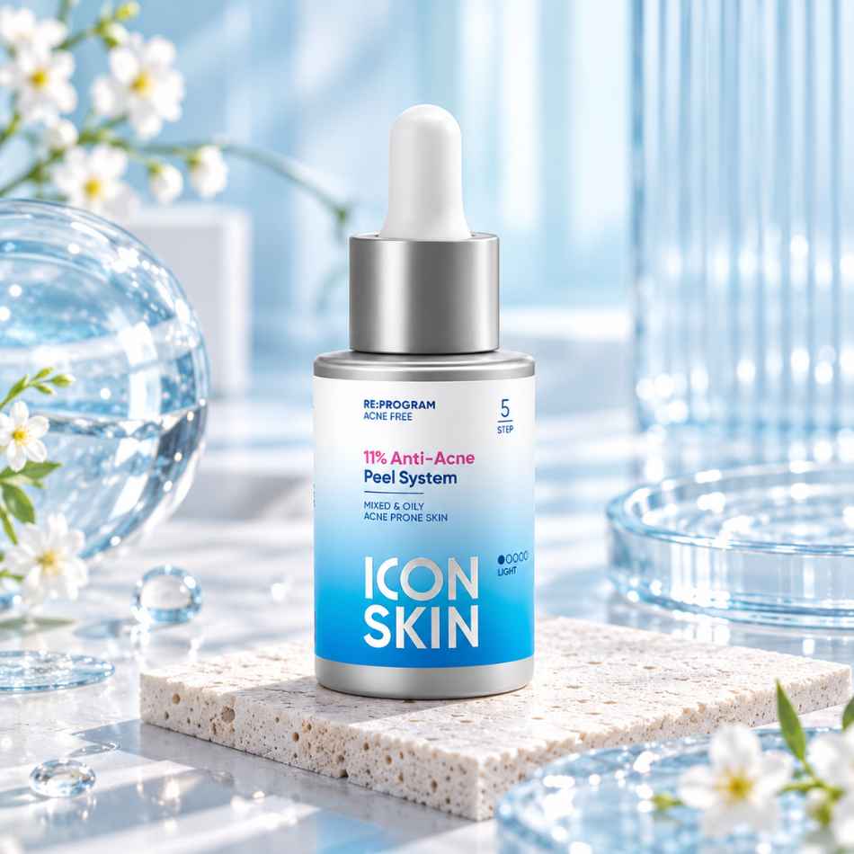 Peel da không bong cho da nhiễm corticoid, da nhạy cảm Icon Skin 11% Anti-Acne Peel System