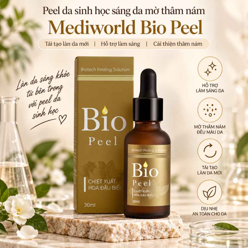 Peel da sinh học sáng da mờ thâm nám Mediworld Bio Peel