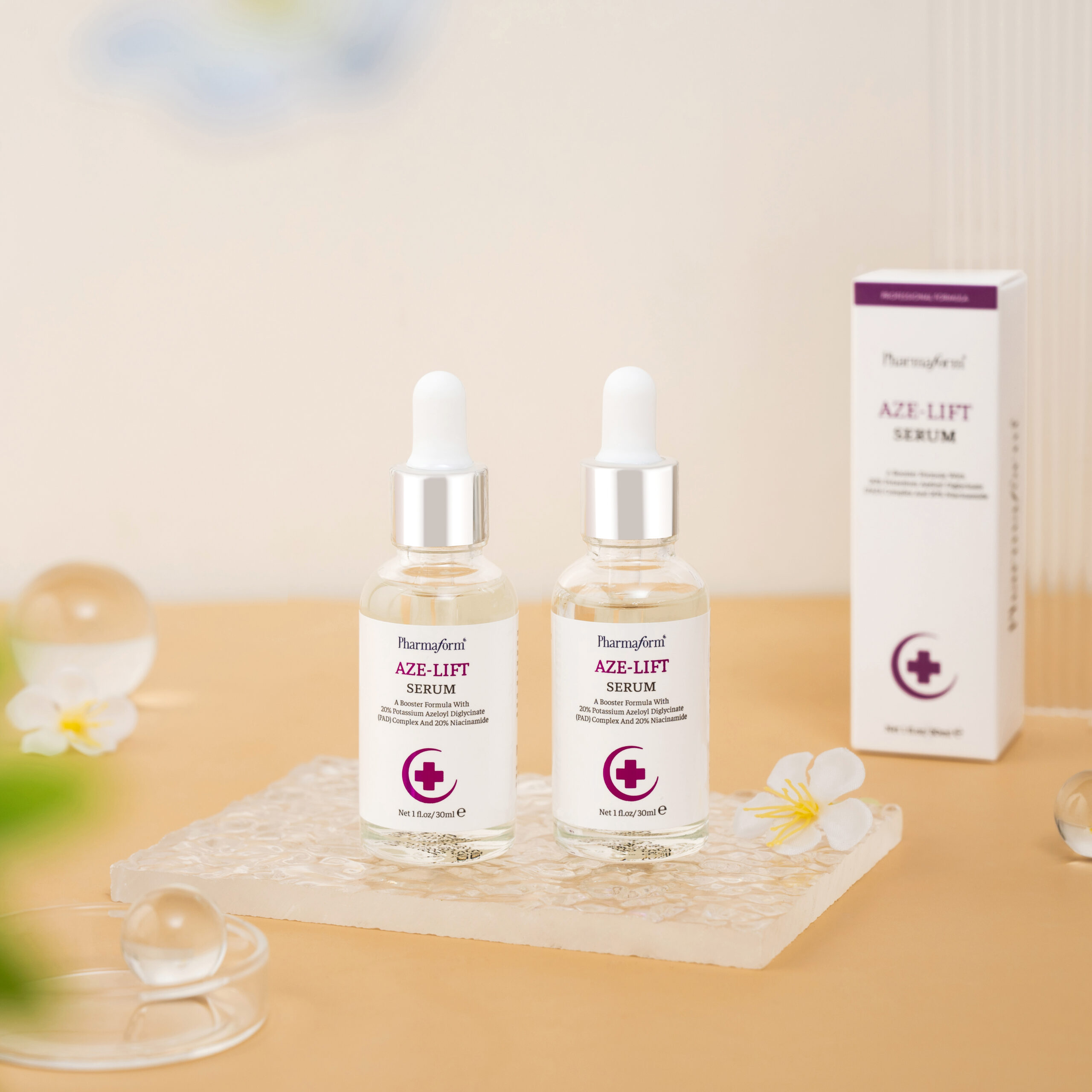 Serum kểm soát dầu thu nhỏ lỗ chân lông cải thiện mụn Pharmaform AZE – LIFT 30ml