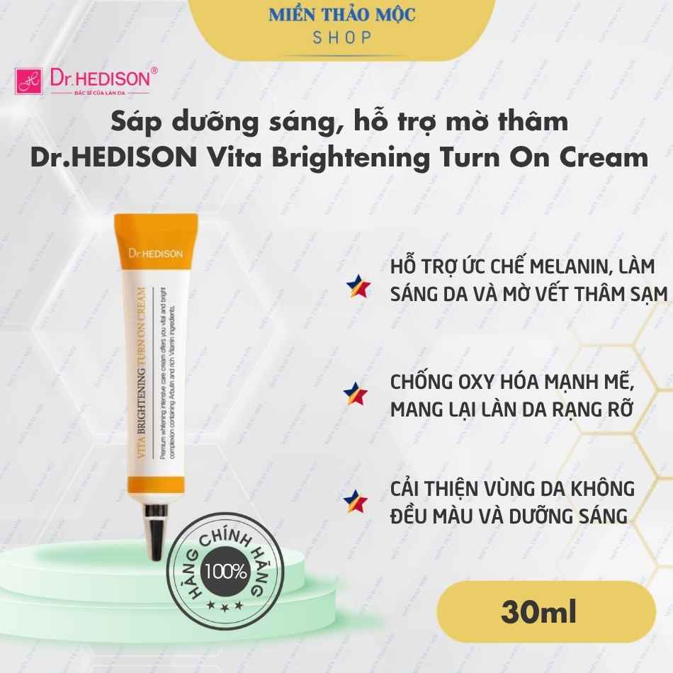 Sáp dưỡng sáng, hỗ trợ mờ thâm Dr.HEDISON Vita Brightening Turn On Cream