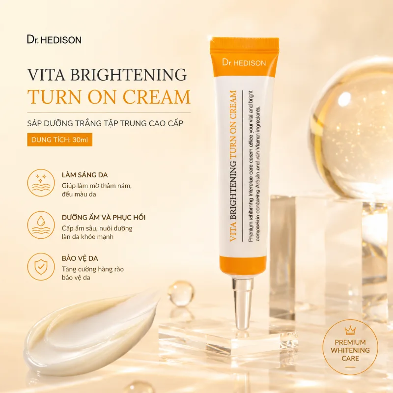 Sáp dưỡng trắng tập trung cao cấp Dr.Hedison Vita Brightening Turn On Cream 30ml