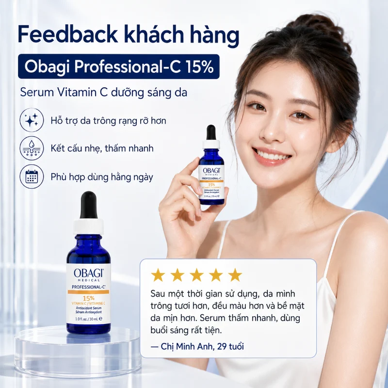 Serum Dưỡng Sáng Da, Chống Oxy Hóa Vitamin C Obagi Professional-C 15% Chính Hãng