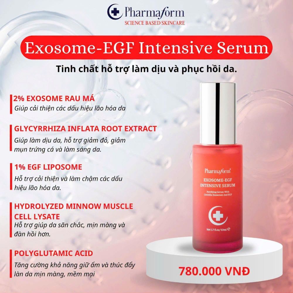 Serum Hỗ Trợ Làm Dịu Và Cấp Ẩm Cho Da Pharmaform Exosome-EGF Intensive Serum
