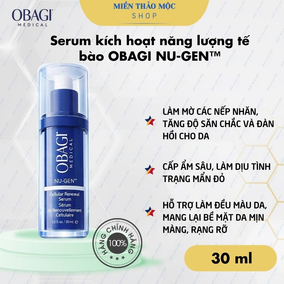 Serum Kích Hoạt Năng Lượng Tế Bào Obagi NU-GEN™ – Công Nghệ NAD+ Chăm Sóc Làn Da Lão Hóa