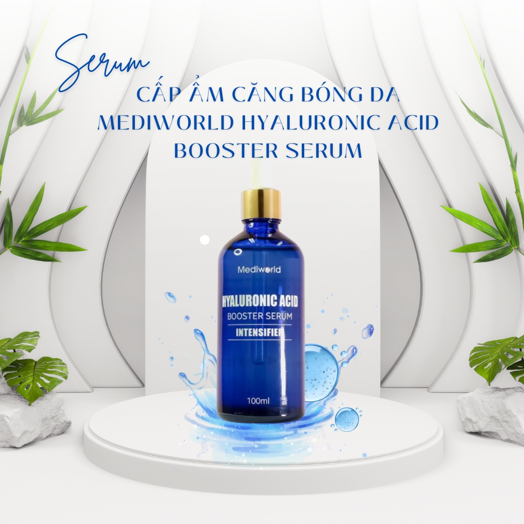 Serum cấp ẩm căng bóng da Mediworld Hyaluronic Acid Booster Serum