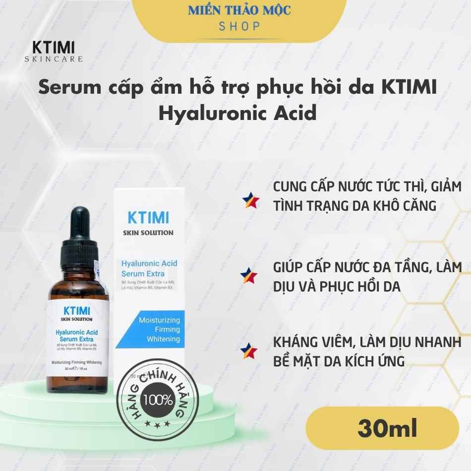 Serum cấp ẩm hỗ trợ phục hồi da KTIMI Hyaluronic Acid